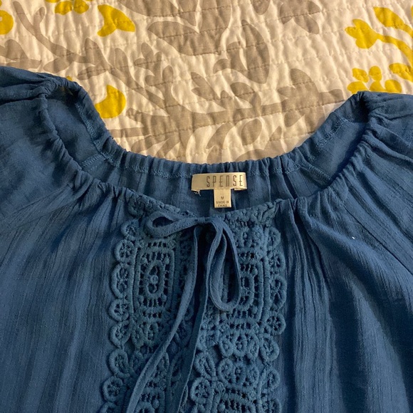 Spense Peasant Embroidered Blue Women’s Top. - Picture 4 of 4